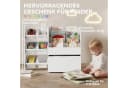 AIYAPLAY Spielzeugtruhe mit 6 herausnehmbaren Aufbewahrungsboxen, Bücherablage, rollbarer Box Bild 5