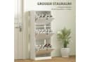 HOMCOM Schuhschrank Weiß mit 3 Klappen und verstellbaren Regalen Bild 4