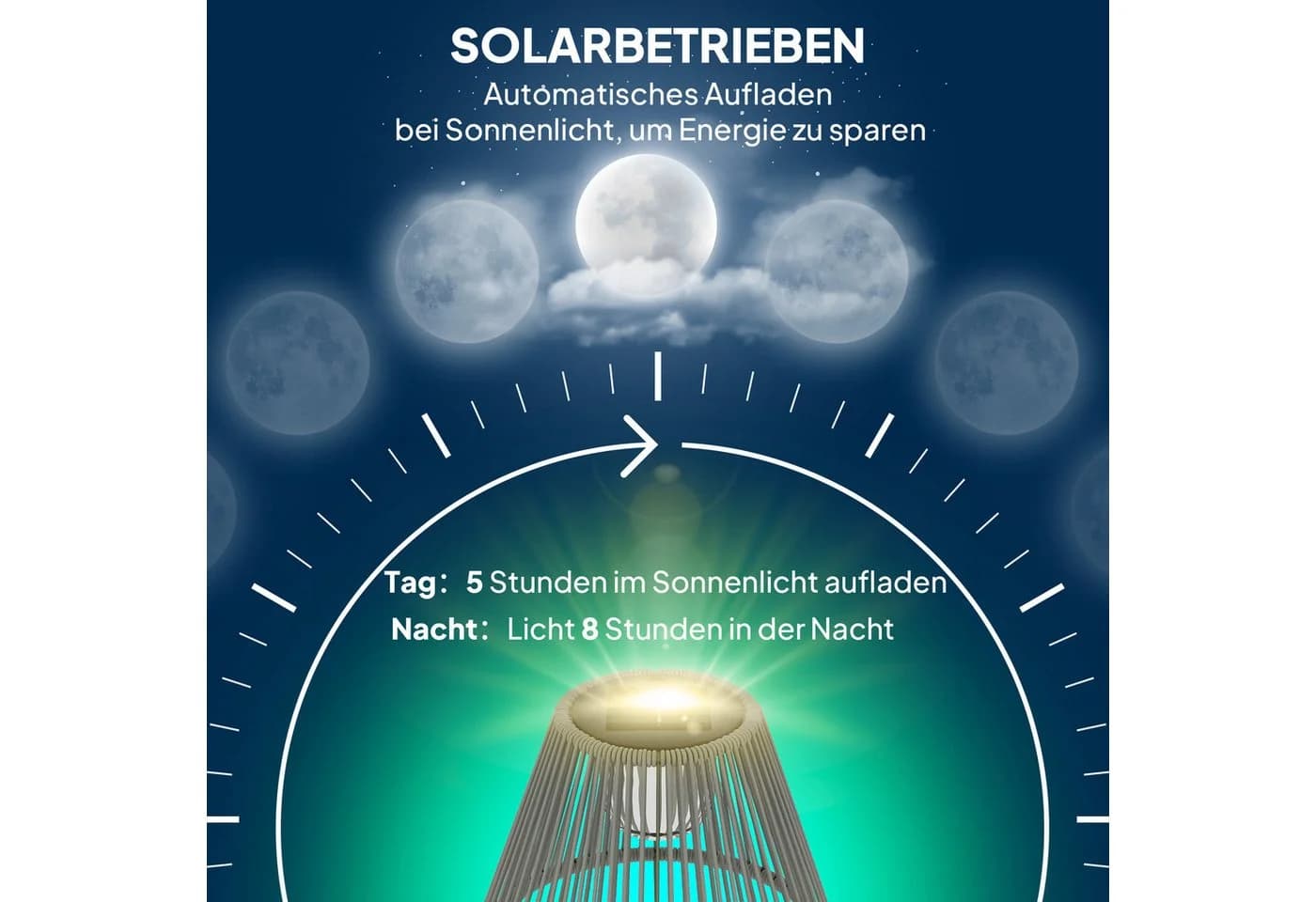 Outsunny LED Solarleuchte Boho-Stil IP44 - Bild 4