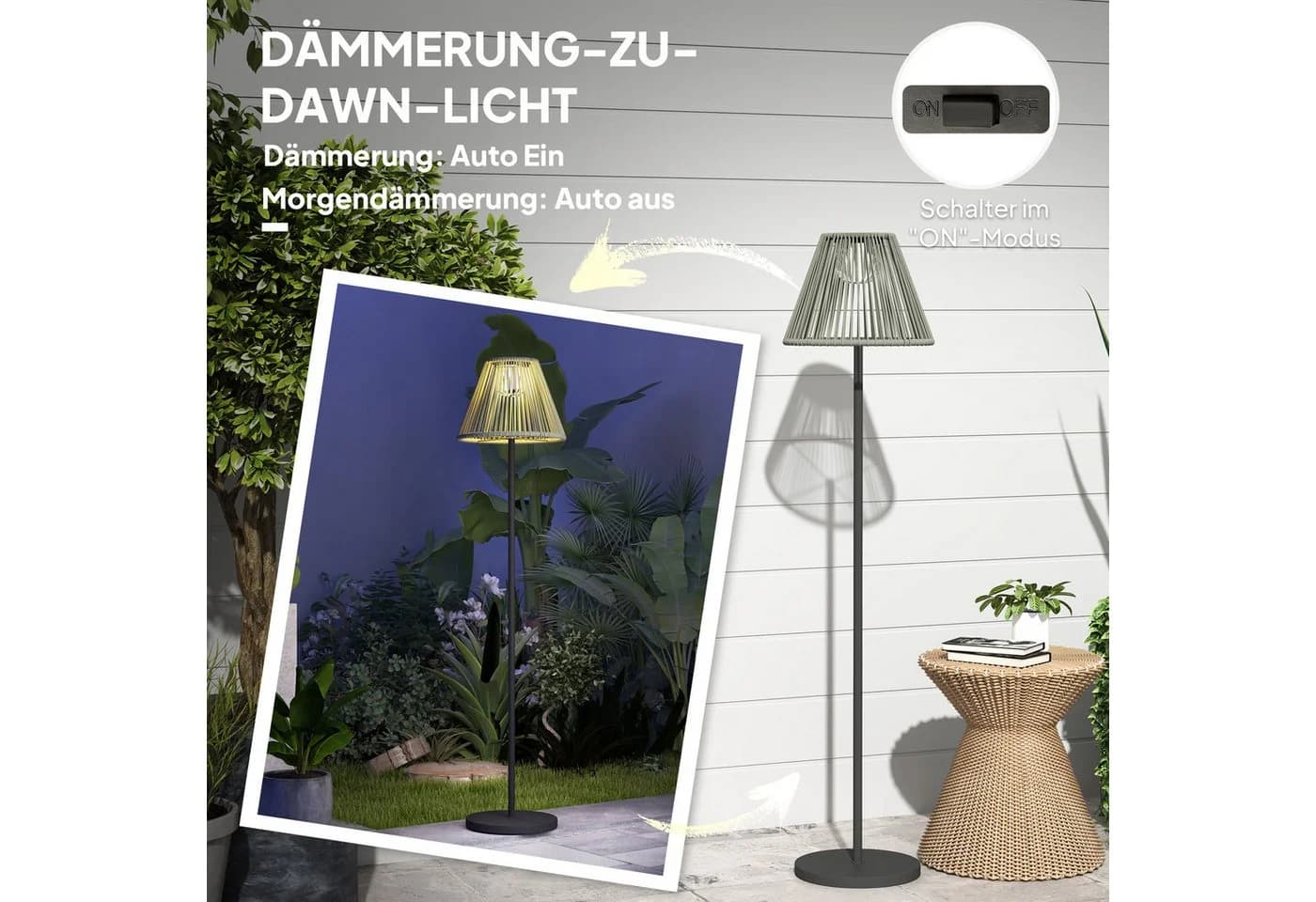Outsunny LED Solarleuchte Boho-Stil IP44 - Bild 5