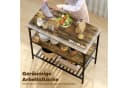 HOMCOM Küchenregal Industrielles Bäckerregal mit großer Arbeitsplatte, Stahlrahmen, 3-stufiges Standregal 1-tlg., für Esszimmer, Küche, Wohnzimmer, Rustikal-Braun Bild 4
