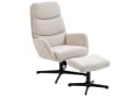 HOMCOM Relaxsessel mit hoher Rückenlehne, Leinenoptik, Beige Bild 1
