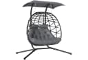 Outsunny Schaukelstuhl Polyrattan für 2 Personen mit Sonnenschutzdach Bild 1
