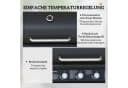 Outsunny Gasgrill 12,2 kW mit Seitenbrenner, Thermometer & Stauraum Bild 5