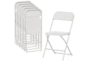 HOMCOM Klappstuhl faltbar Stahlrahmen 6er Set Esszimmer Wohnzimmer Weiß Bild 1
