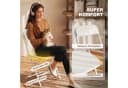 HOMCOM Klappstuhl faltbar Stahlrahmen 6er Set Esszimmer Wohnzimmer Weiß Bild 4