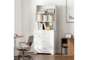 HOMCOM Bücherregal mit 3 Schubladen, 3 offenen Regalen, Bücherschrank 180 cm, Weiß Bild 2