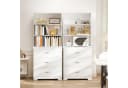 HOMCOM Bücherregal mit 3 Schubladen, 3 offenen Regalen, Bücherschrank 180 cm, Weiß Bild 5