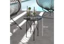 Outsunny Gartentisch Schwarz mit Blumendesign Bild 3