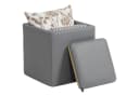 HOMCOM Sitzbank Grau mit Stauraum und MDF-Rahmen Bild 1