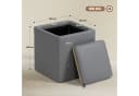 HOMCOM Sitzbank Grau mit Stauraum und MDF-Rahmen Bild 3