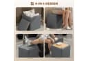 HOMCOM Sitzbank Grau mit Stauraum und MDF-Rahmen Bild 4