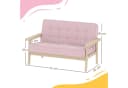 AIYAPLAY Kindersessel mit Holzrahmen Rosa Bild 3