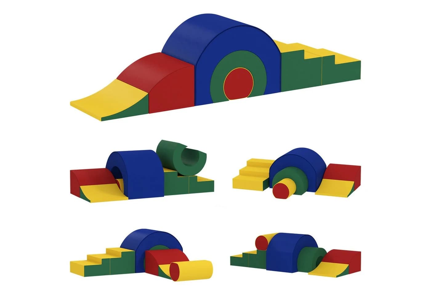 AIYAPPLAY 5-tlg. Schaumstoff Großbausteine Bunt Kinder Spielzeug - Bild 2