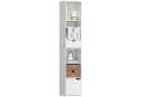 HOMCOM Bücherregal Weiß 4 Fächer Schublade Schrank Bild 1