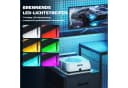HOMCOM Gamingtisch mit LED & Steckdosen, Doppelmonitorständer, Schwarz Bild 4