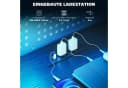HOMCOM Gamingtisch mit LED & Steckdosen, Doppelmonitorständer, Schwarz Bild 5