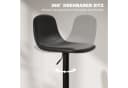 HOMCOM Barhocker Höhenverstellbar Drehbar Kunstleder Schwarz Bild 5