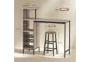 HOMCOM Bartisch-Set 3-tlg. Grau Industriestil Bild 3