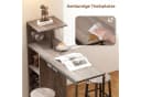 HOMCOM Bartisch-Set 3-tlg. Grau Industriestil Bild 5