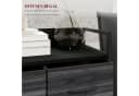 HOMCOM Kommode 4 Stoffschubladen Schwarz Metallrahmen Bild 5