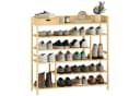 HOMCOM Schuhregal 6 Ebenen Bambus 18 Paar Schuhe Bild 1
