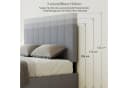 HOMCOM Kopfteil höhenverstellbar, mit Leinenoptik, für Schlafzimmer, Grau Bild 5