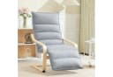 HOMCOM Relaxsessel Lounge-Sessel mit verstellbarer Fußstütze Hellgrau Bild 2