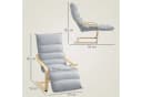 HOMCOM Relaxsessel Lounge-Sessel mit verstellbarer Fußstütze Hellgrau Bild 3