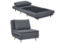 HOMCOM Schlafsessel mit Bett-Funktion, Liegesessel, verstellbare Rückenlehne, Grau Bild 1