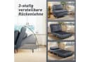 HOMCOM Schlafsessel mit Bett-Funktion, Liegesessel, verstellbare Rückenlehne, Grau Bild 4