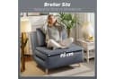 HOMCOM Schlafsessel mit Bett-Funktion, Liegesessel, verstellbare Rückenlehne, Grau Bild 5