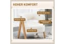 HOMCOM Relaxsessel Polstersessel Weiß mit Holzbeinen Bild 4