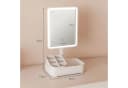 HOMCOM Schminkspiegel LED mit 2 Beleuchtungsmodi Touchschalter, Weiß Bild 3