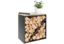 Outsunny Kaminholzregal Metall Schwarz Bild 1