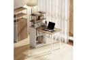 HOMCOM Schreibtisch zu Regal umwandelbar Naturholz Bild 2