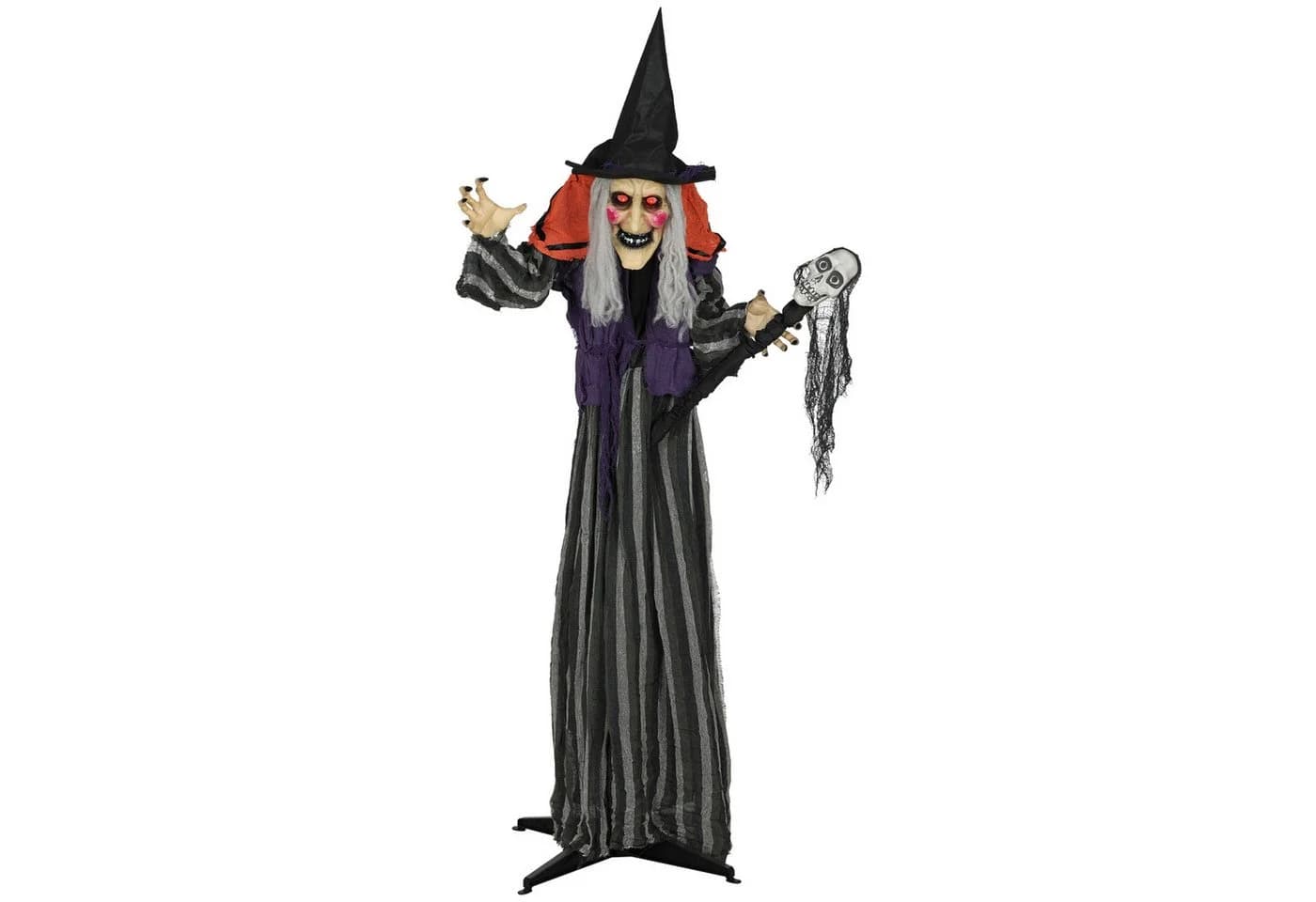 Outsunny Halloween Hexe 160 cm mit LED & Sound