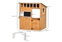 Outsunny Spielhaus Holz mit Fenster Briefkasten Blumentopfhalter Bild 3