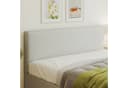 HOMCOM Bett Kopfteil gepolstert Wandkissen Leinenoptik Cremeweiß Bild 2
