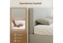 HOMCOM Bett Kopfteil gepolstert Wandkissen Leinenoptik Cremeweiß Bild 5