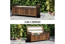Outsunny Gartenbank mit Stauraum und Armlehnen 240kg belastbar Bild 4