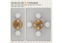 HOMCOM Runder Esstisch Eiche Holzoptik Modern Bild 4