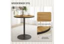 HOMCOM Runder Esstisch Eiche Holzoptik Modern Bild 5