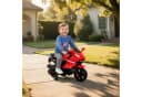 AIYAPLAY Elektro-Kindermotorrad mit USB, Stützrädern, Musik, Hupe, Scheinwerfer, Belastbarkeit 25 kg, für Kinder 1,5–3 Jahren Rot Bild 1