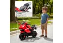 AIYAPLAY Elektro-Kindermotorrad mit USB, Stützrädern, Musik, Hupe, Scheinwerfer, Belastbarkeit 25 kg, für Kinder 1,5–3 Jahren Rot Bild 3