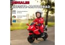 AIYAPLAY Elektro-Kindermotorrad mit USB, Stützrädern, Musik, Hupe, Scheinwerfer, Belastbarkeit 25 kg, für Kinder 1,5–3 Jahren Rot Bild 4