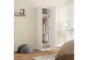 HOMCOM Kleiderschrank Weiß mit Soft-Close-Tür und Kleiderstange Bild 2