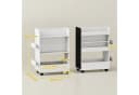 AIYAPLAY Kinderregal doppelseitig 4 Regale Bücher Tafel Rollen Bild 3