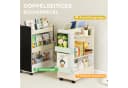 AIYAPLAY Kinderregal doppelseitig 4 Regale Bücher Tafel Rollen Bild 4