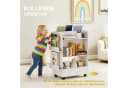 AIYAPLAY Kinderregal doppelseitig 4 Regale Bücher Tafel Rollen Bild 5